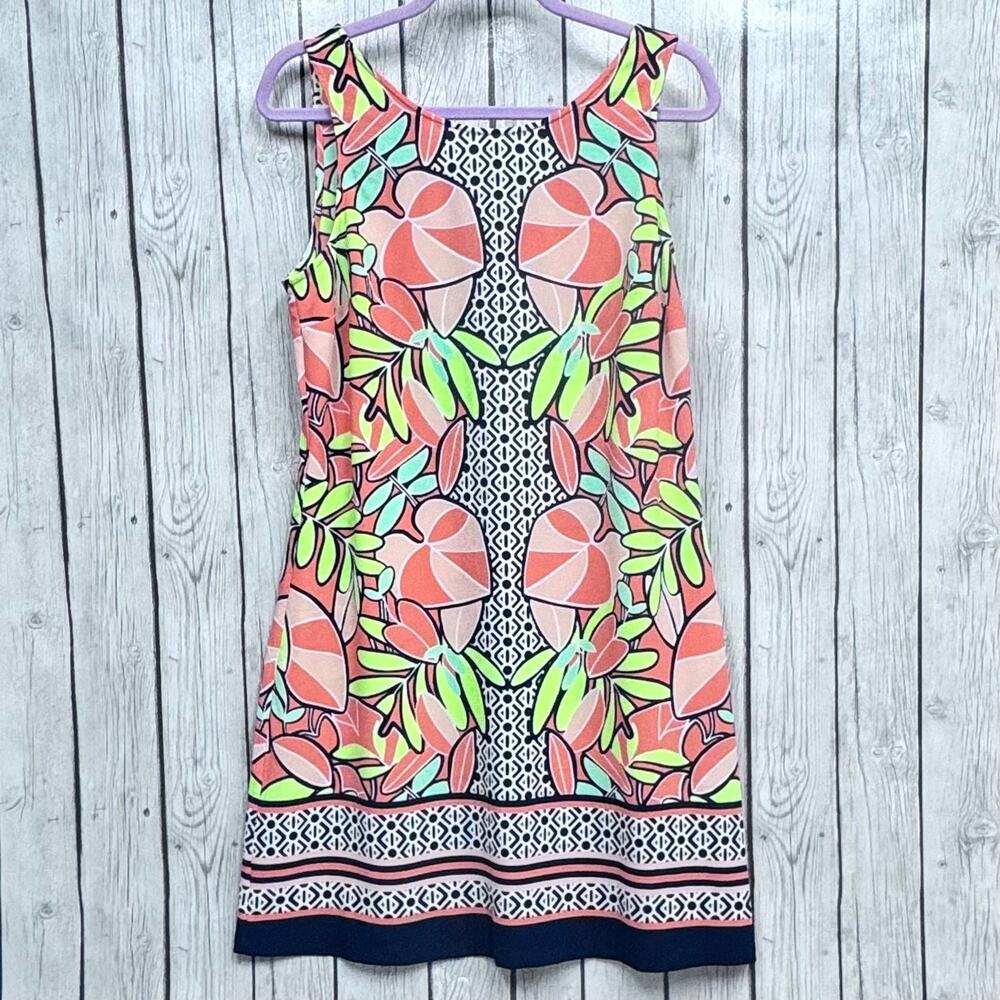 NWT Women’s Kaari Blue Sleeveless Dress Green Orange  Floral Size Medium